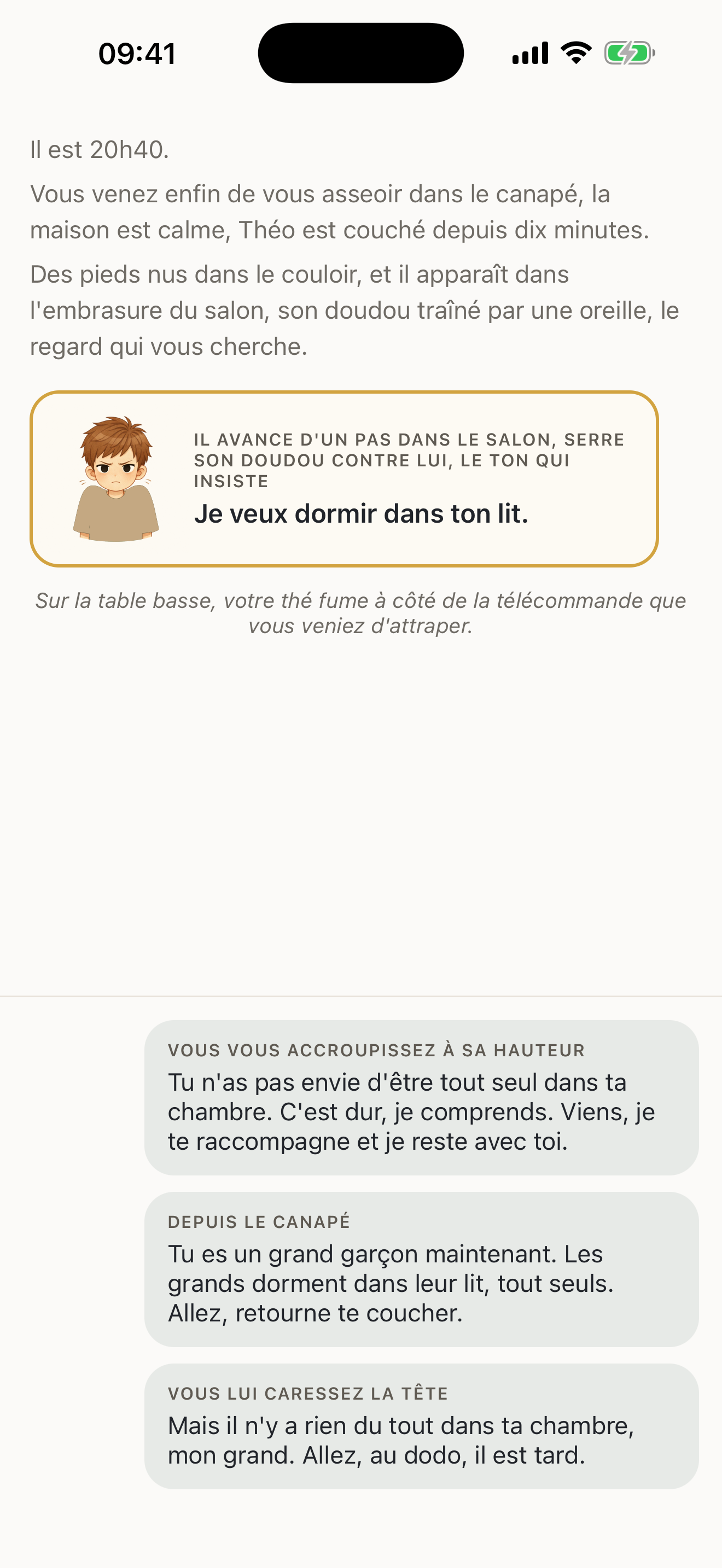 Une scène de coucher à rejouer : l'enfant réclame, vous choisissez votre réaction